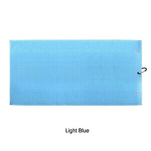 Microfiber Waffle Two-fold Golf Towel w/ Carabiners Clip 12" x 24"