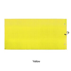 Microfiber Waffle Two-fold Golf Towel w/ Carabiners Clip 12" x 24"