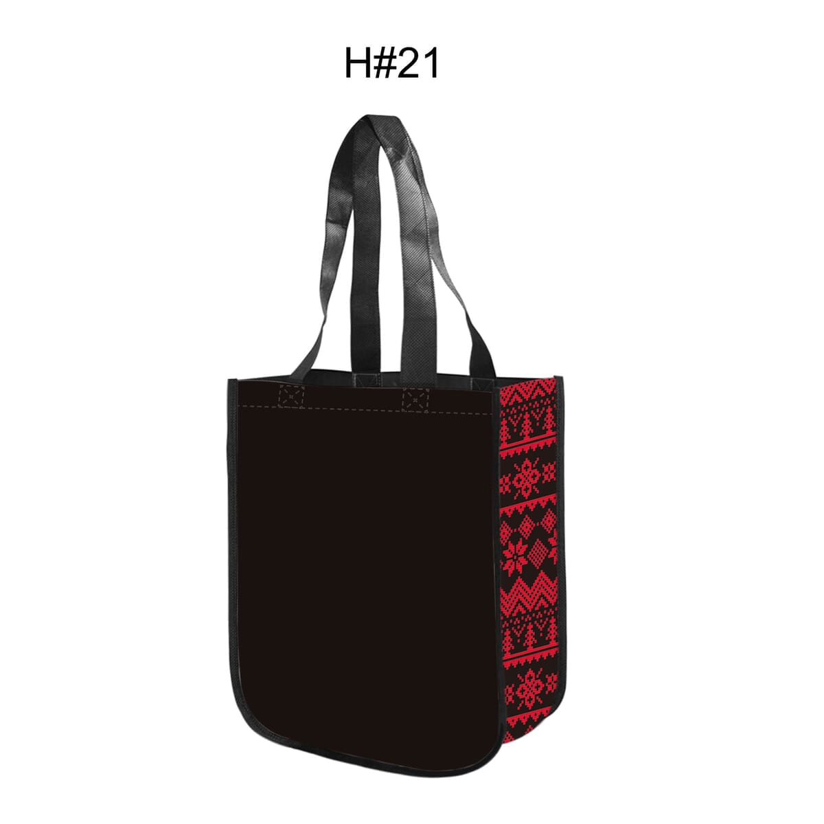Free Shipping Christmas Design Gusset Laminated Tote Bag