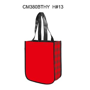 Free Shipping Christmas Design Gusset 80 GSM PET Non-woven Shopping Tote