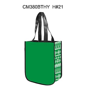 Free Shipping Christmas Design Gusset 80 GSM PET Non-woven Shopping Tote