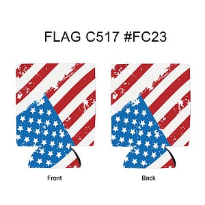 Free Shipping Flag Design Sublimated Collapsible Can Cooler