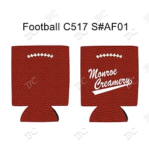 Free Shipping Football Design Sublimated Collapsible Can Cooler