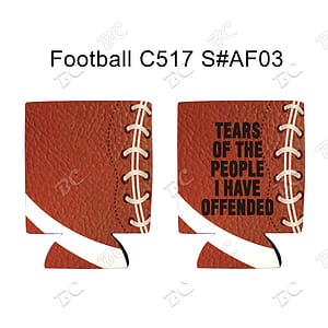 Free Shipping Football Design Sublimated Collapsible Can Cooler