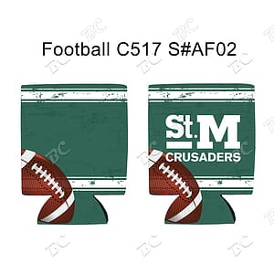 Free Shipping Football Design Sublimated Collapsible Can Cooler