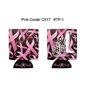 Free Shipping Ribbon Design Sublimated Collapsible Can Cooler