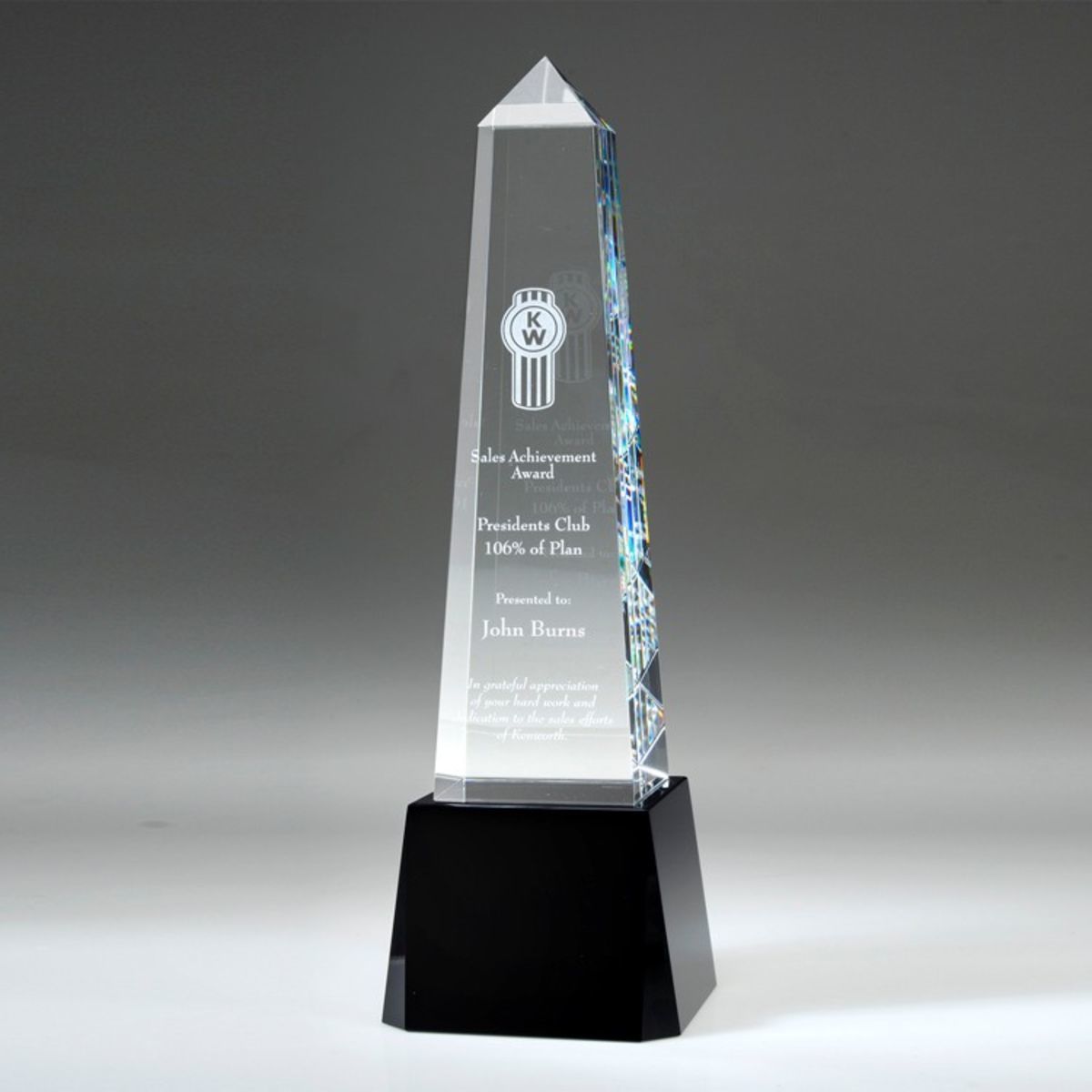 8" Crystal Award-Obelisk_D146CA