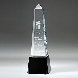 8" Crystal Award-Obelisk_D146CA