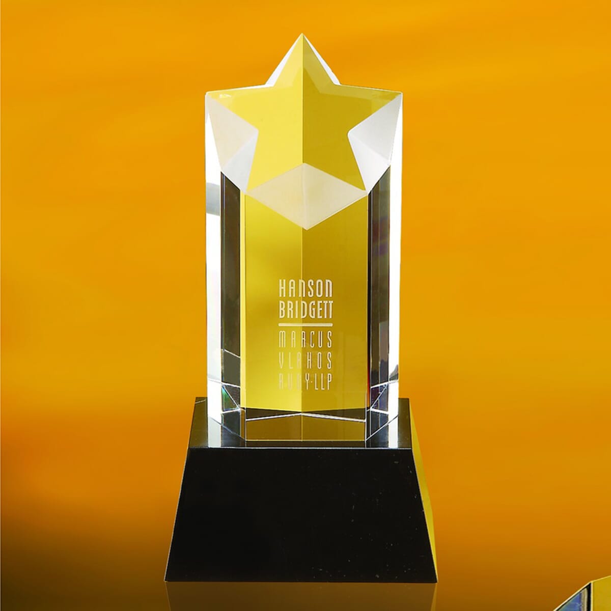 6" Crystal Award-Star_D160CA