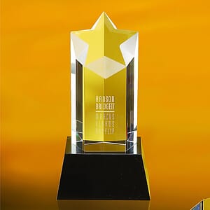 6" Crystal Award-Star_D160CA