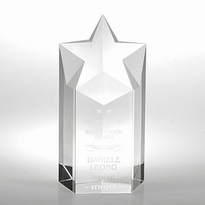 6" Crystal Award-Star_D160CA