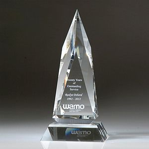 10" Zenith Crystal Award w/Base