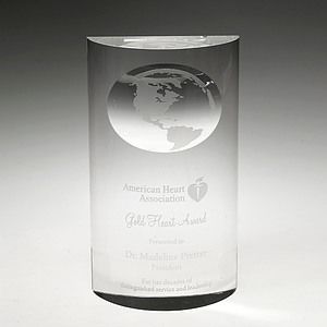 6" Crystal Award-Mirage Globe_D180CA