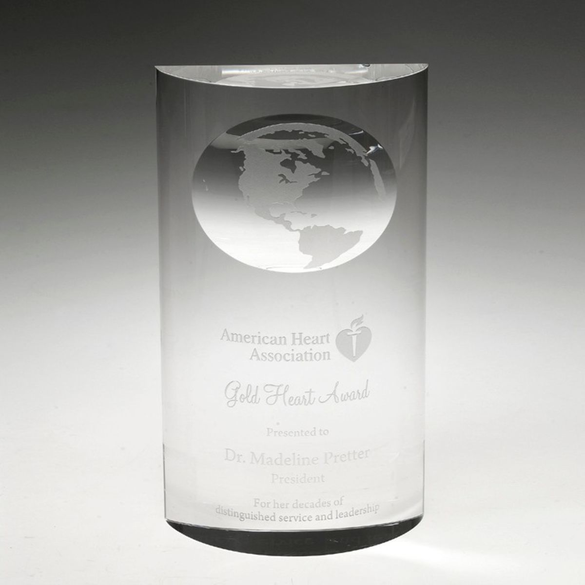 6" Crystal Award-Mirage Globe_D180CA