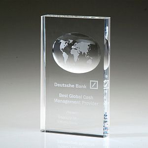 6" Crystal Award -Illusion Globe_D183CA