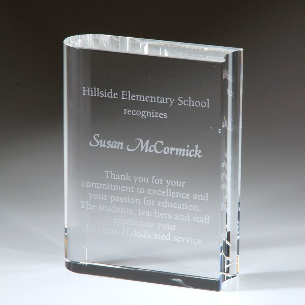 4" Crystal Award-Book_D184CA