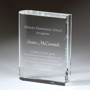 4" Crystal Award-Book_D184CA