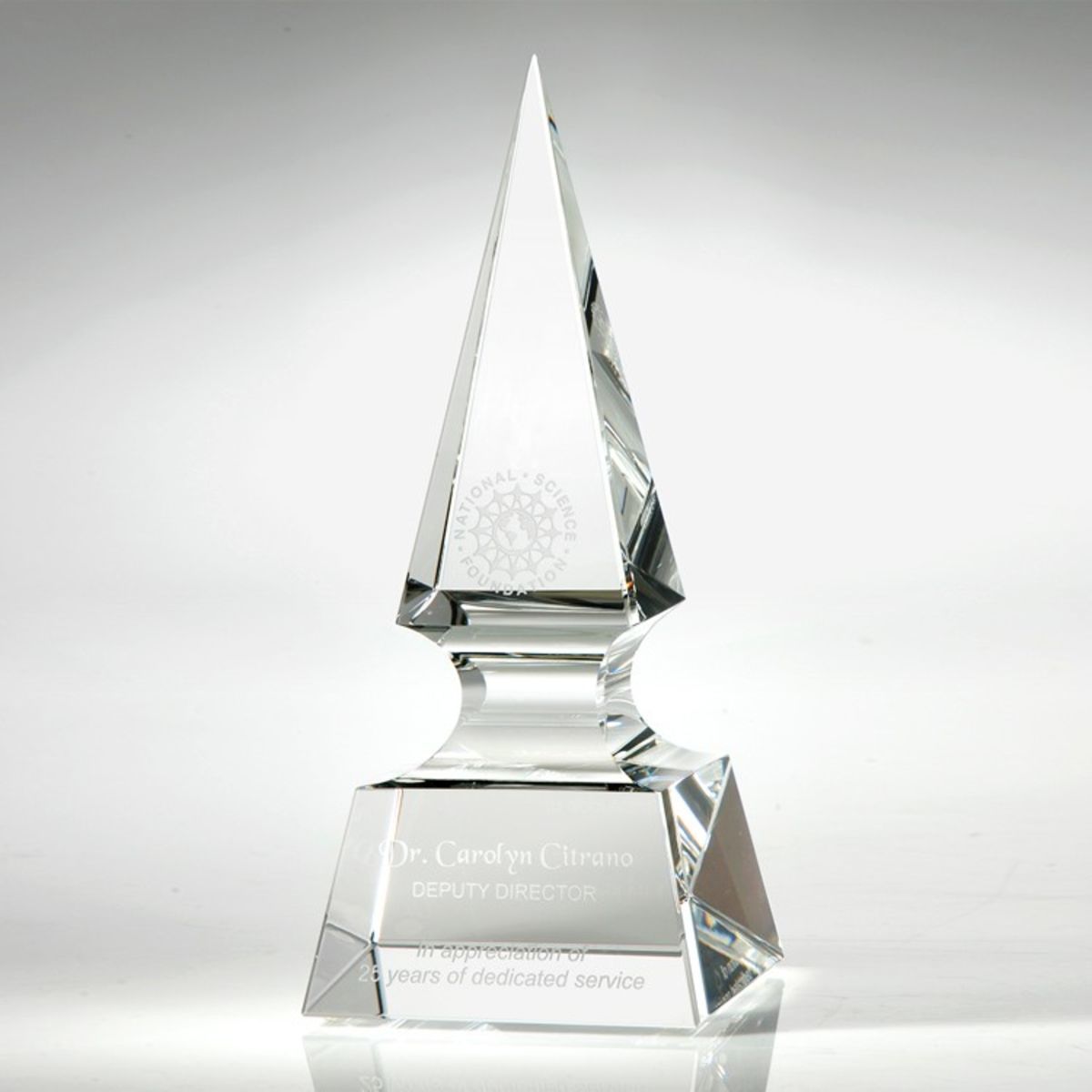 8" Crystal Award-Spear_D193CA
