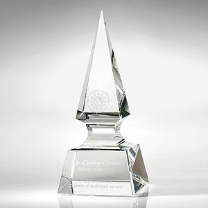8" Crystal Award-Spear_D193CA