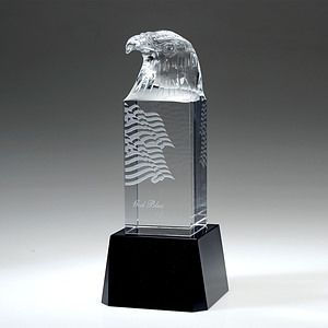 6" Crystal Award-Eagle w/Base_D199CA