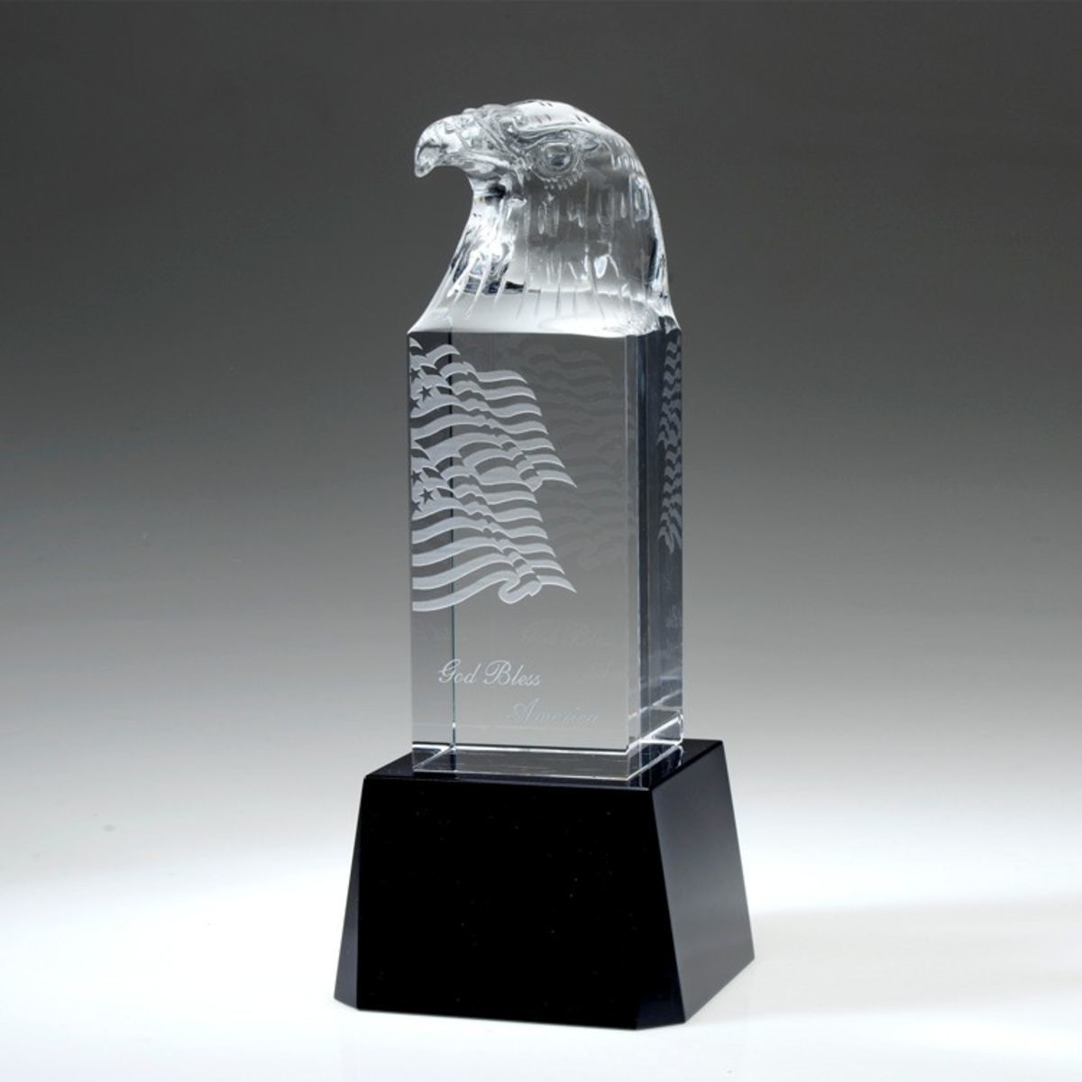 6" Crystal Award-Eagle w/Base_D199CA