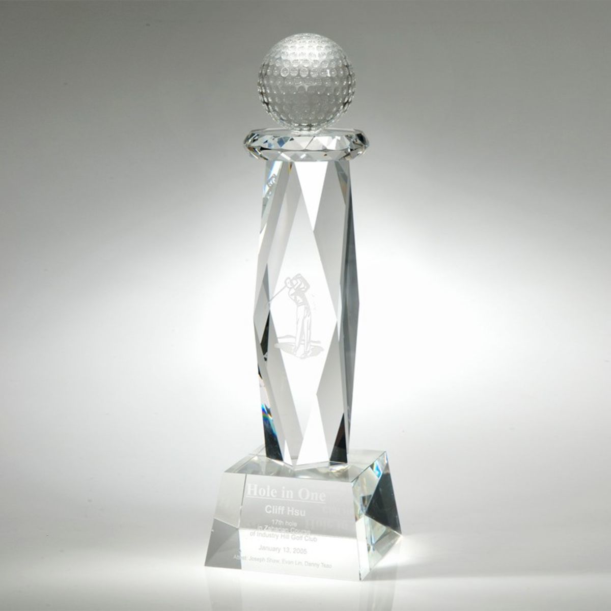 15" Crystal Award-Ultimate Golf Trophy_D226CA