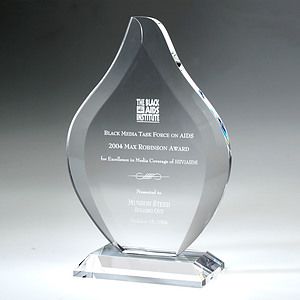 8" Flame Crystal Award