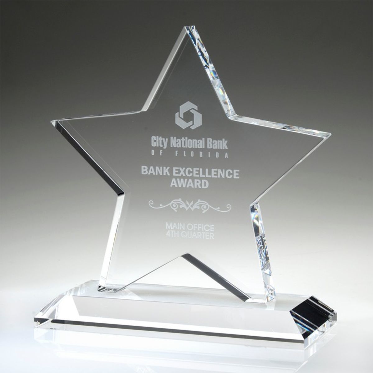 6-1/2" Crystal Award-Star_D267CA