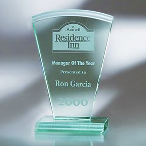 7-5/8" Award- Awards, Trophy-Fan, Waterfall Edge_D336GA