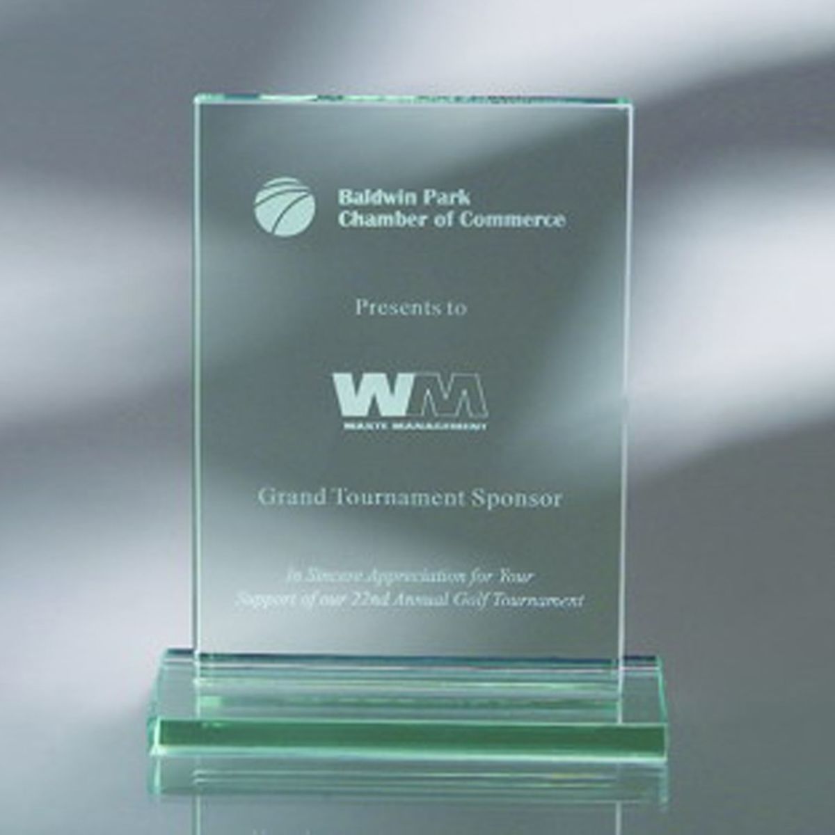 4" Award- Awards, Trophy,Vertical Plaque w/ Base 3/4"d_D383GA