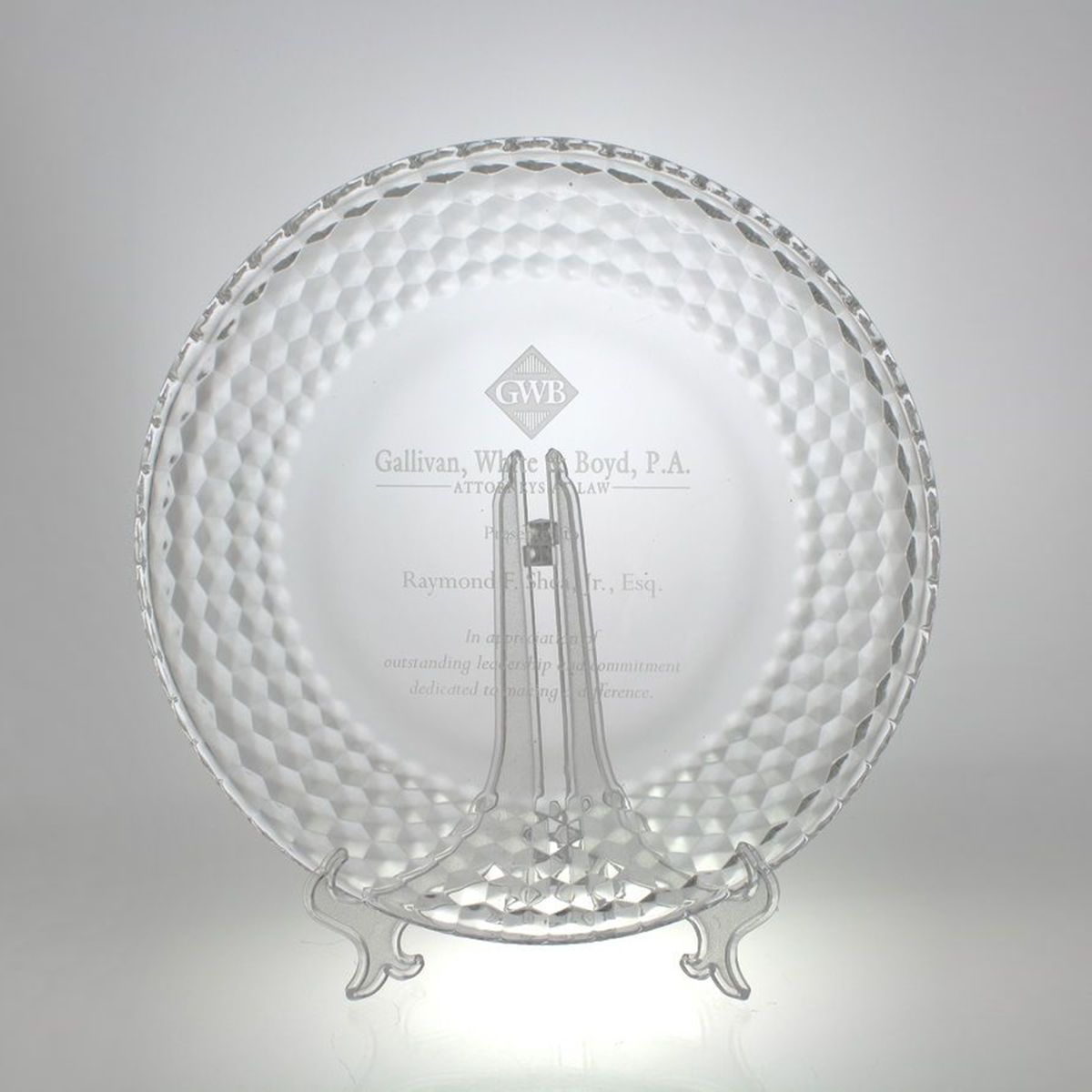 12" Award- Plate, Dahlia