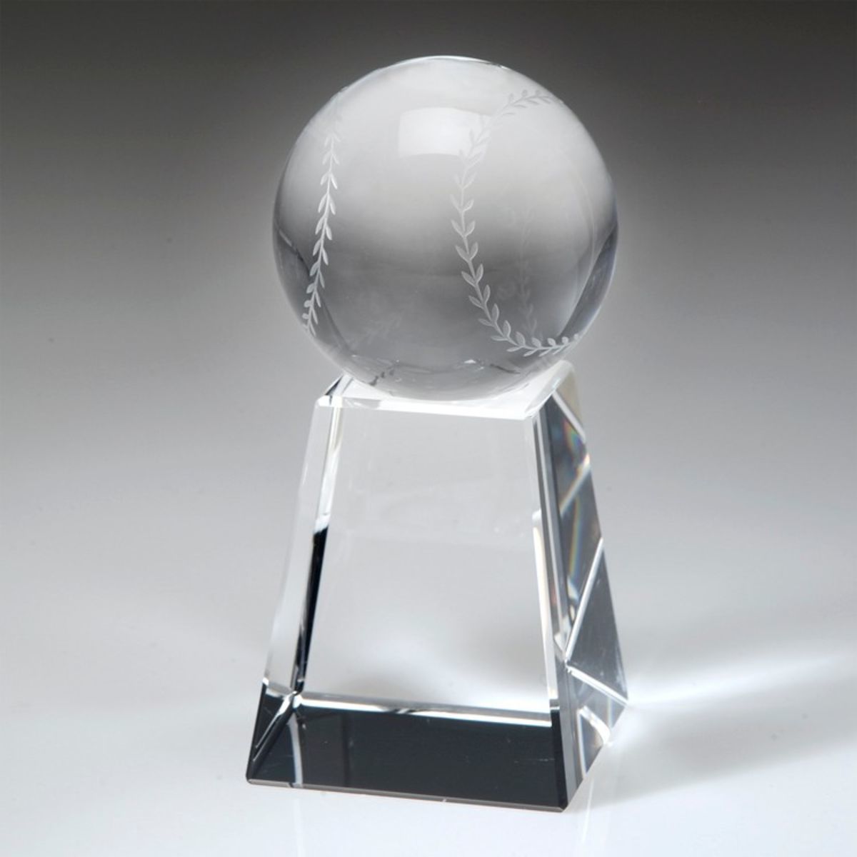 5" Crystal Award-Baseball w/ Tall Base_D453CA