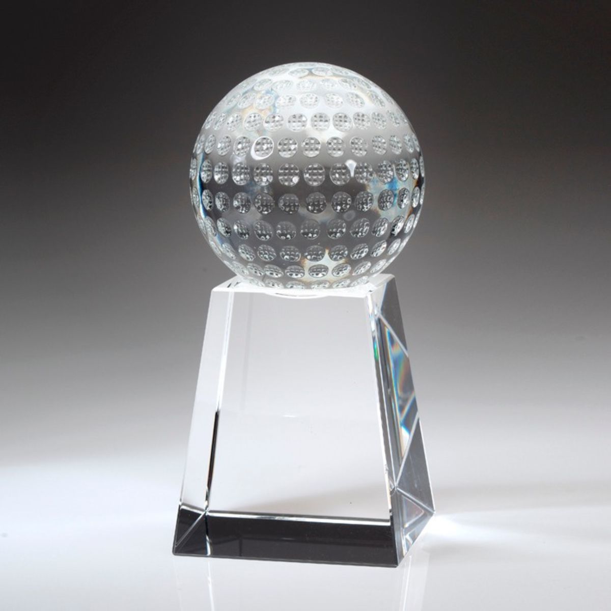 5" Crystal Award-Golf Ball w/ Tall Base_D456CA