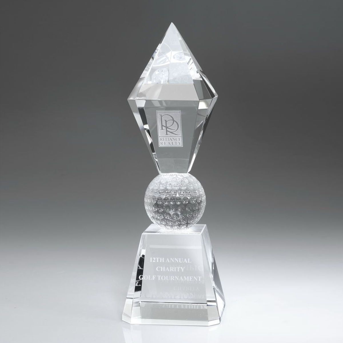 8" Crystal Award - Golf Scepter_D535CA
