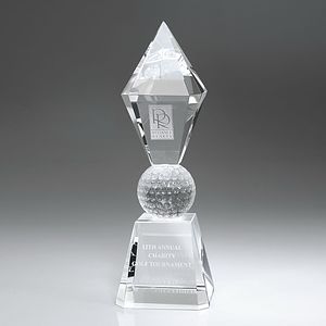 8" Crystal Award - Golf Scepter_D535CA