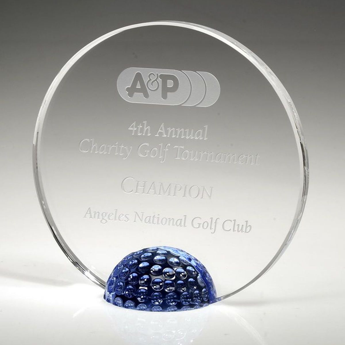 4 1/2" Crystal Award - Golf Jeweled Halo_D544CA