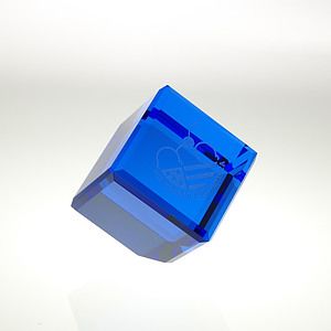 2" Award- Awards, Trophy,Blue Standing Crystal Cube_D545CA