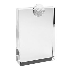 5" Crystal Award - Golf Baldwin_D558CA