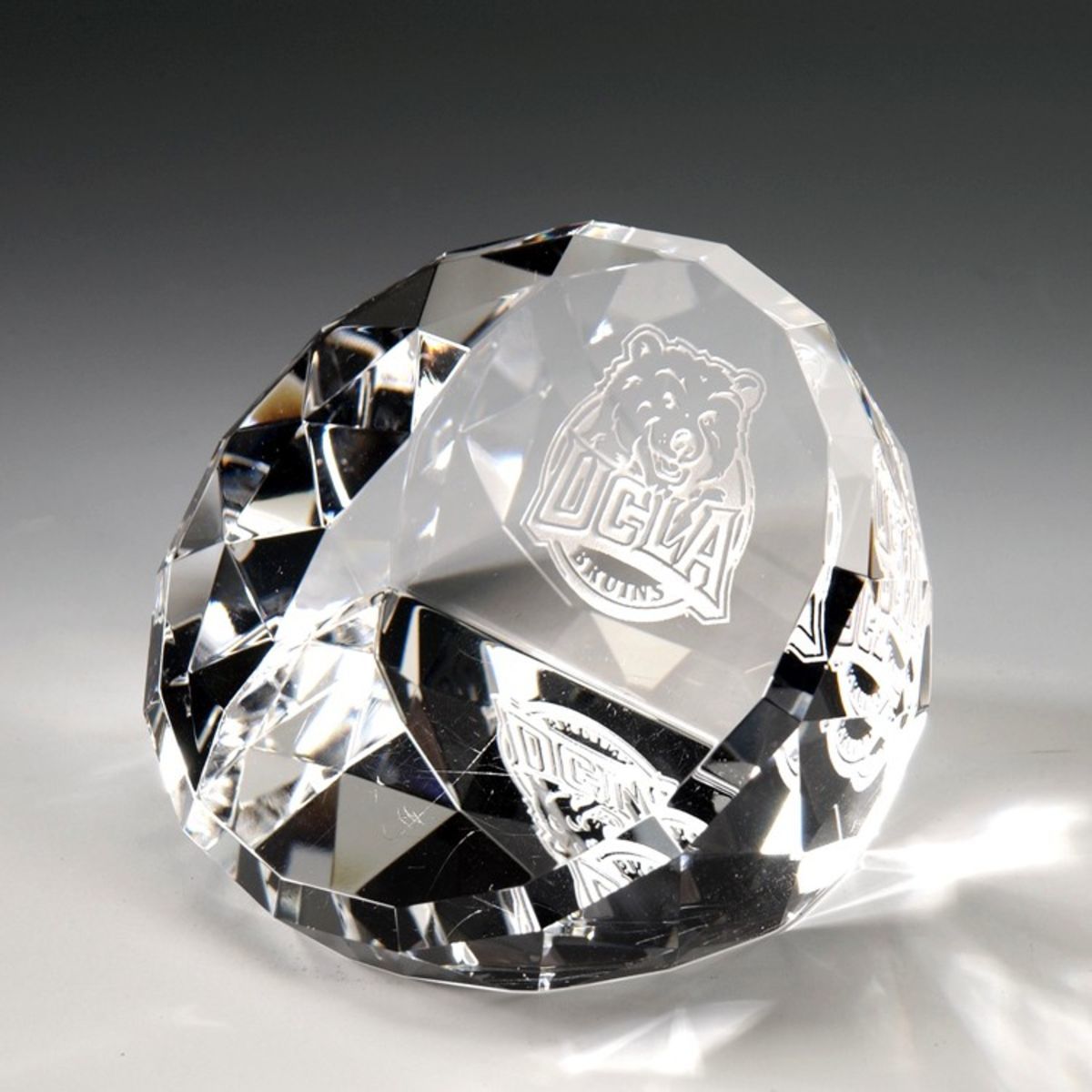 3" Standing Faceted Dome Paperweight