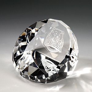 3" Standing Faceted Dome Paperweight