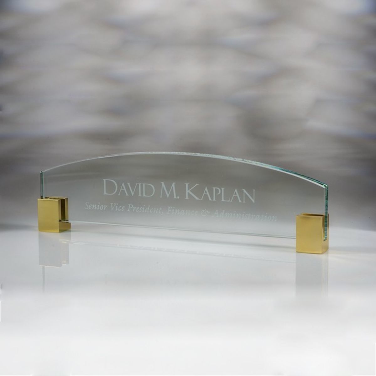 12" Award-Name Plate w/BrassCorners_D625GA