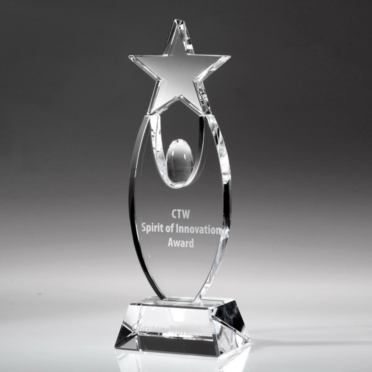 8 1/2" Crystal Award-Inspirational Star_D672CA