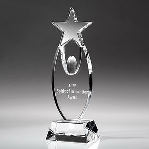 8 1/2" Crystal Award-Inspirational Star_D672CA