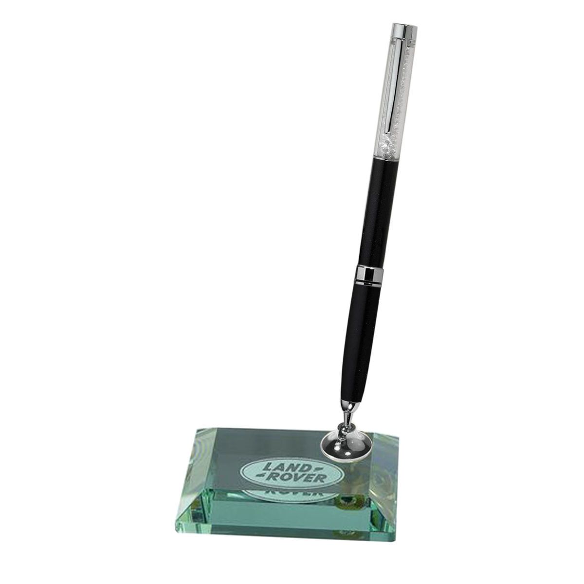4" Desktop, Award-Jade Glass Pen Set w/ Black pen_D721GA