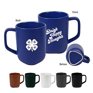 18 oz. Triangle Bottom Recycled Ceramic Coffee Mug w/ Gift Box