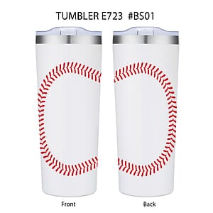 28 oz. Baseball Design Double Wall Stainless Steel Vacuum Tumbler Water Bottle