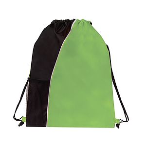 210D Drawstring Backpack with Front Elastic Mesh Pocket (Bag, Backpack)