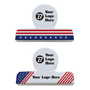 Flag Design Round Bag Clip
