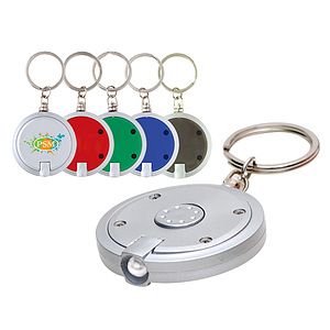 Round LED Light Key Tag (Key Chain, Keychain, Key chains)