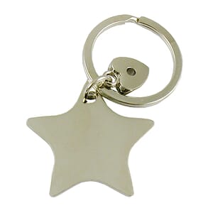 Star Metal Key Tag (Key Chain, Keychain, Key chains)-Close out